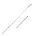 2.0mm 14k White Gold Solid Diamond Cut Rope Bracelet - PhishStones Products