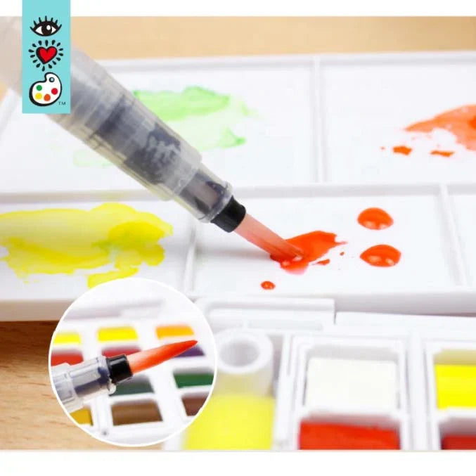 12 Watercolors + Water Brush Pen