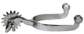 Showman ®  men's size nickel plated jingle bob spurs.