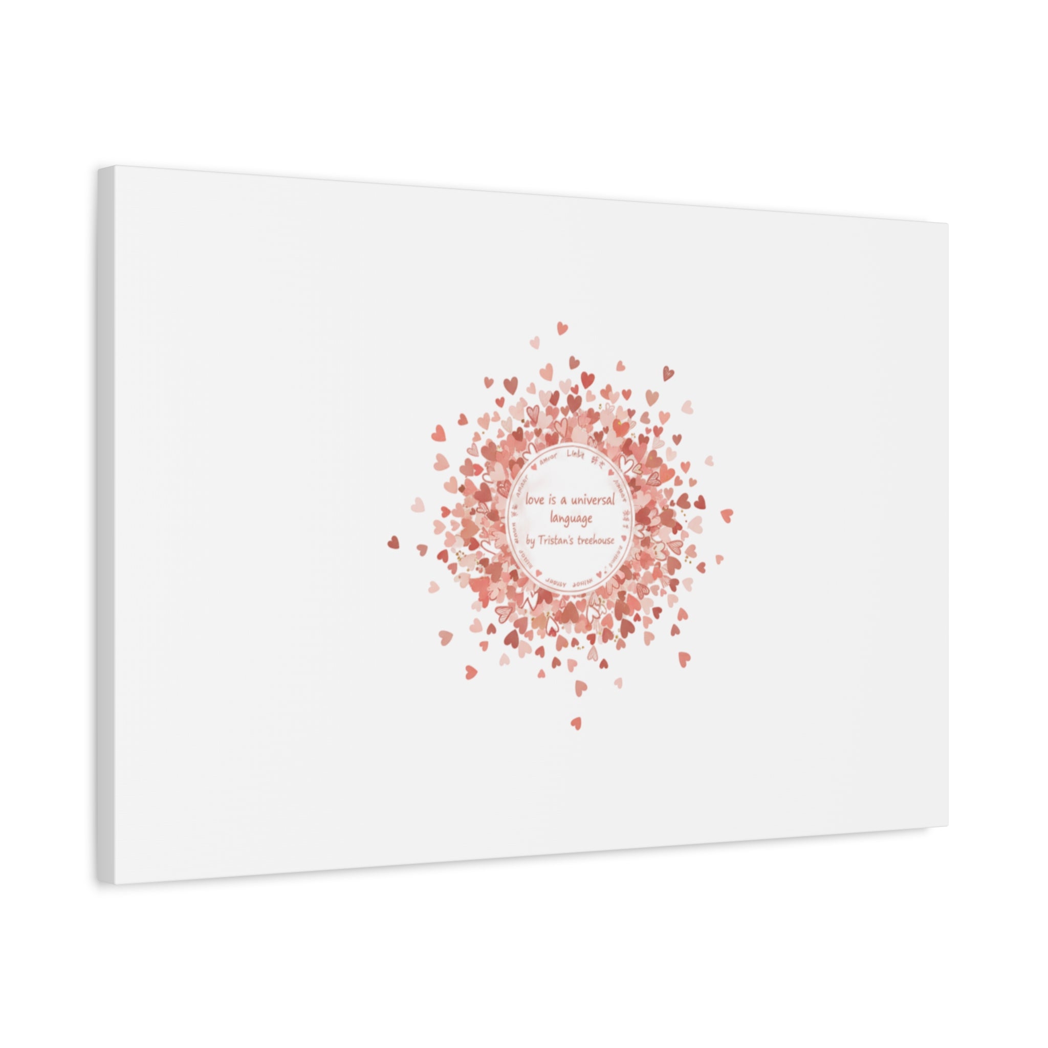 Tiny Heart Confetti Canvas | Matte Stretched Wall Art
