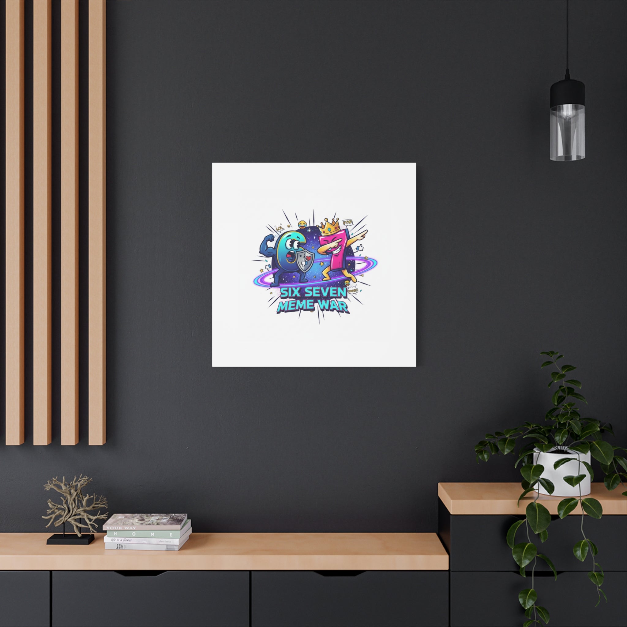 Six Seven Meme War Canvas | Legendary Internet Battle Art, Viral Culture Wall Decor