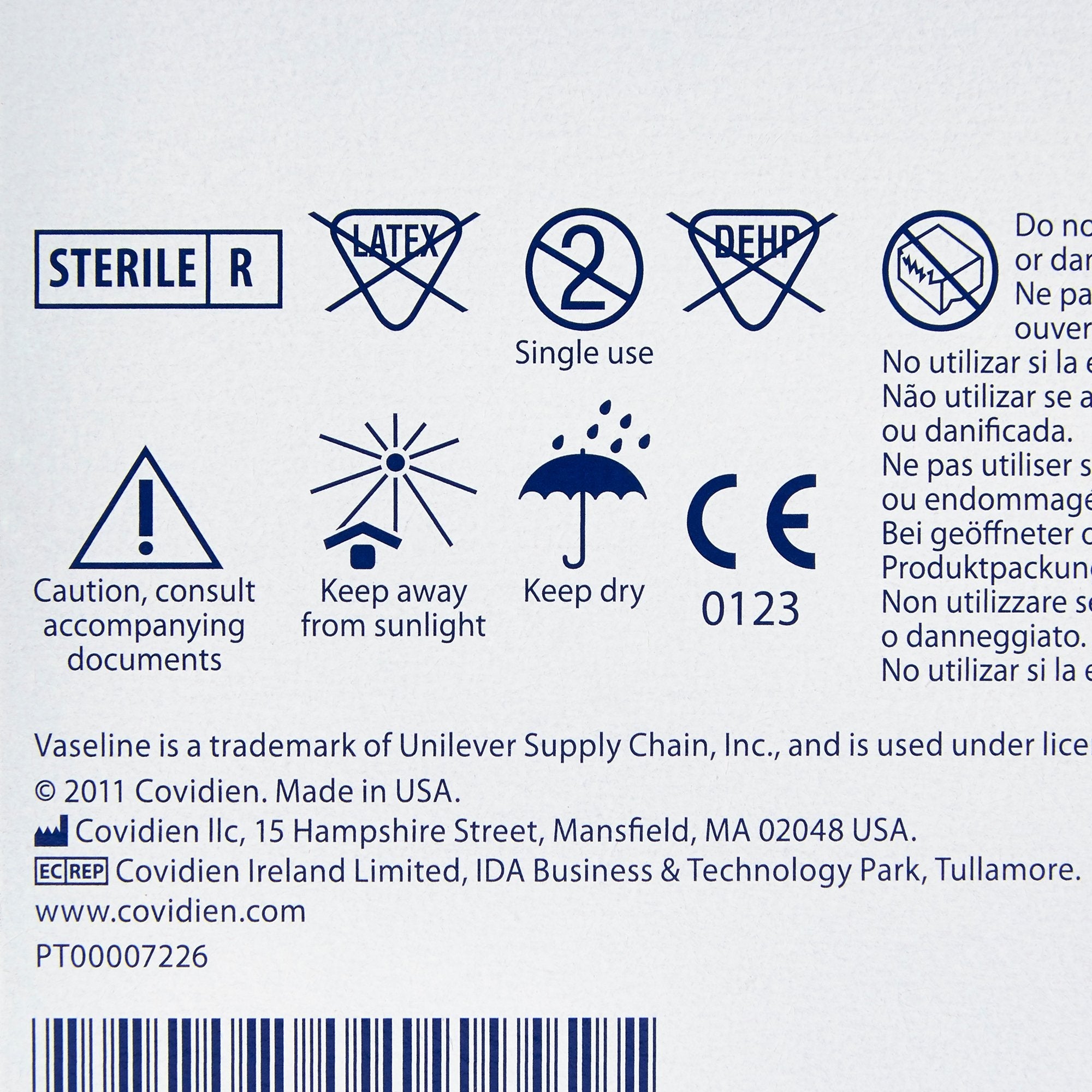 Vaseline® Petrolatum Impregnated Dressing, 1 x 8 Inch 8884417601