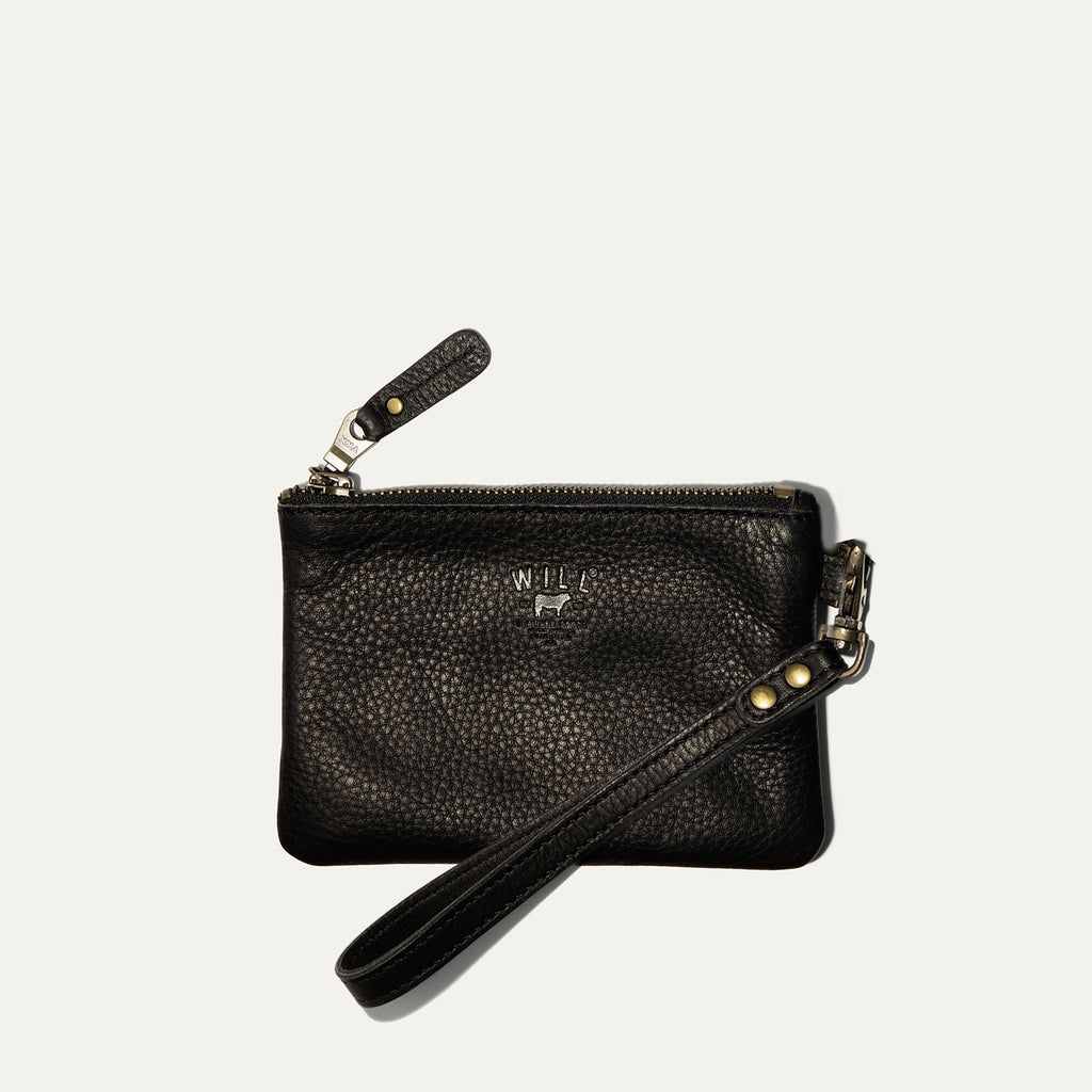 ZIP POUCH WITH WRISTLET
