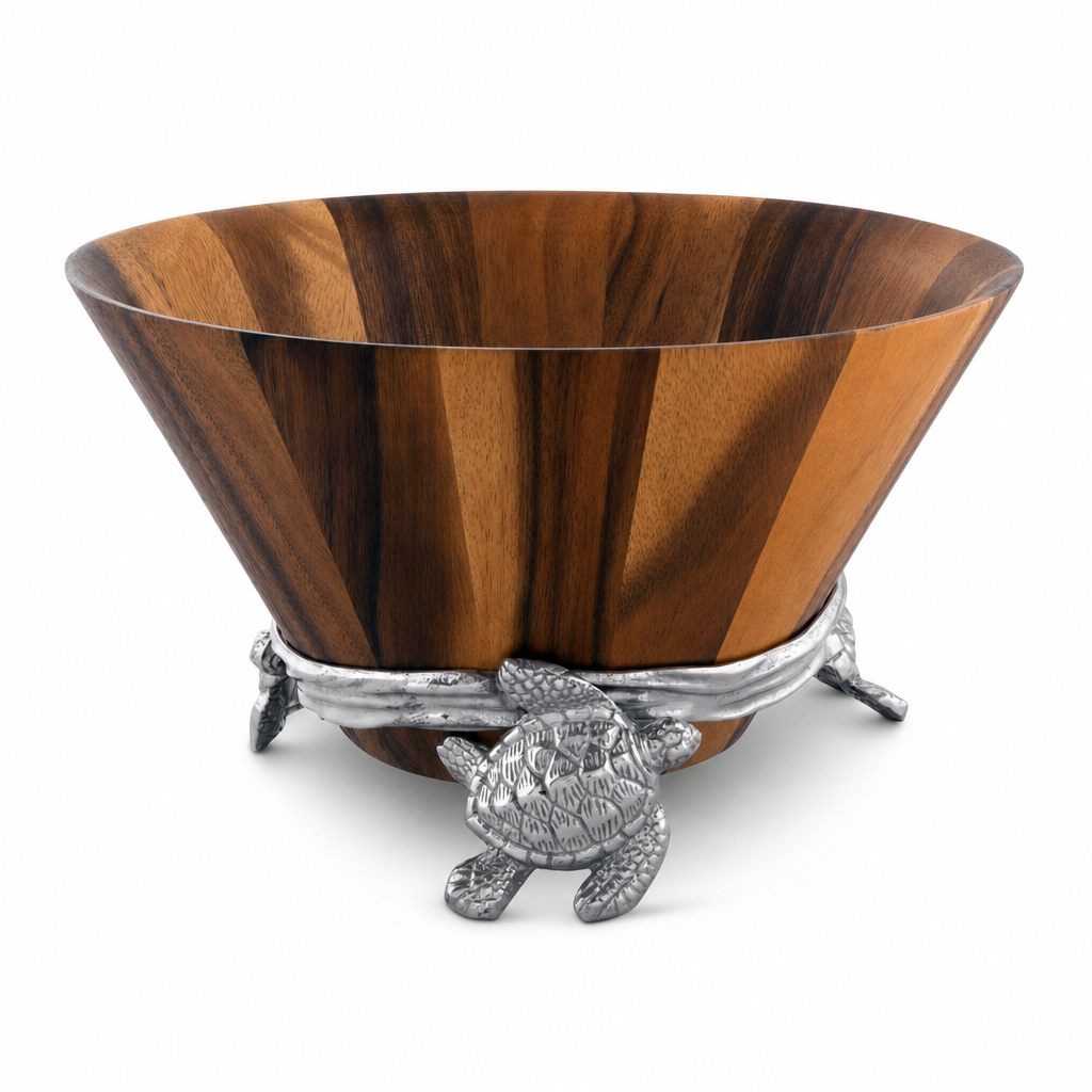 Sea Turtle Wood Salad Bowl