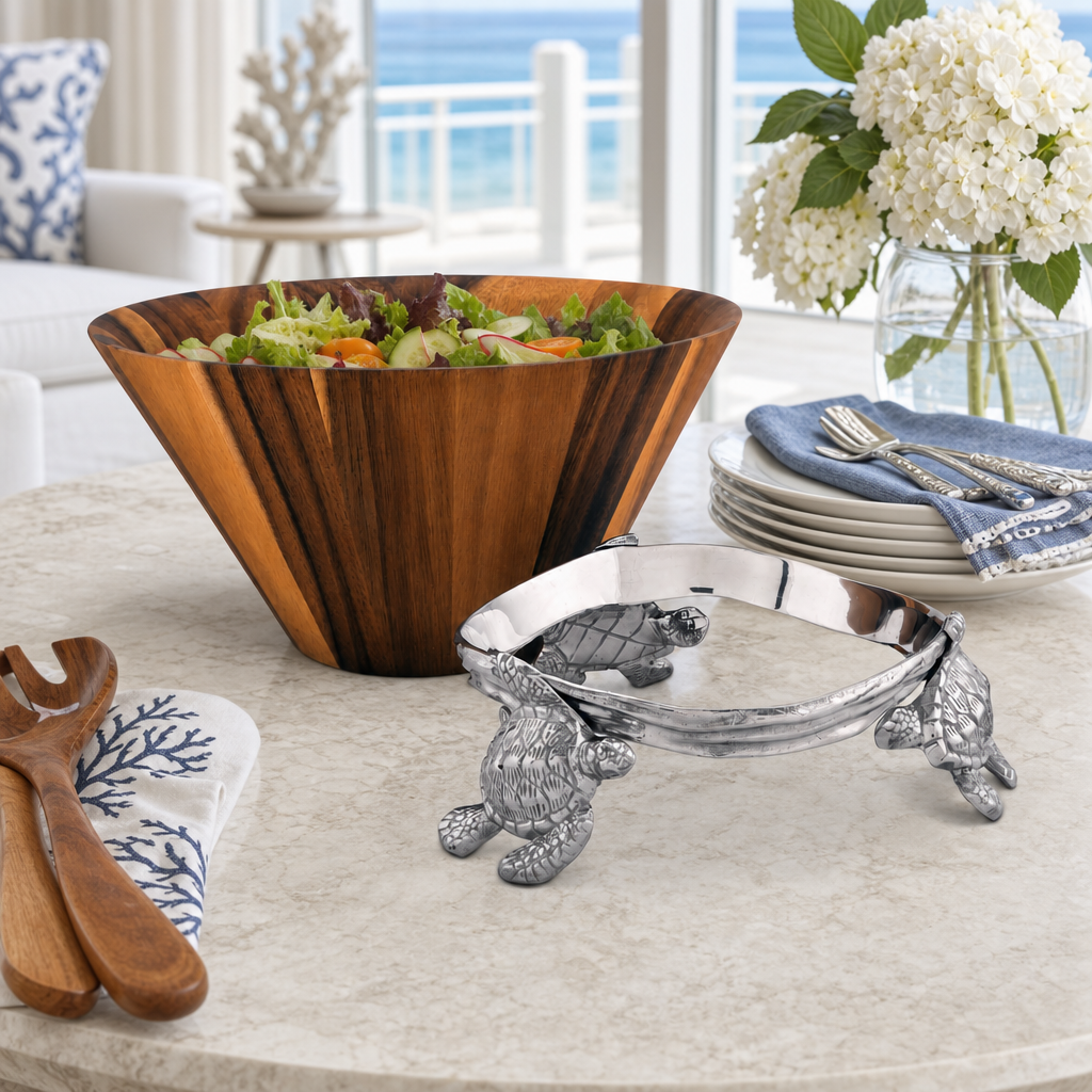 Sea Turtle Wood Salad Bowl