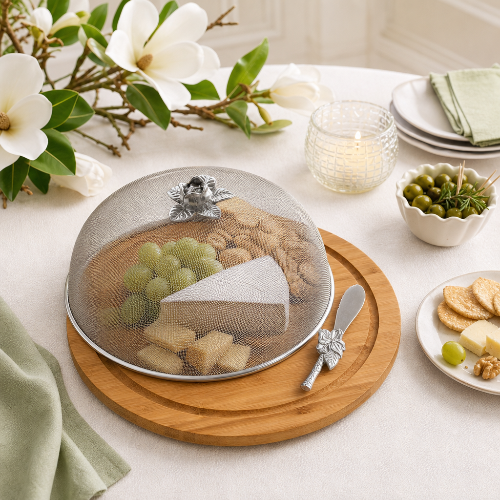 Magnolia 3 Piece Picnic Cheese Board / Spreader