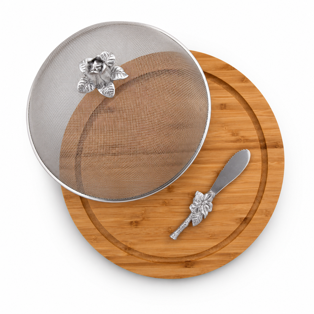 Magnolia 3 Piece Picnic Cheese Board / Spreader