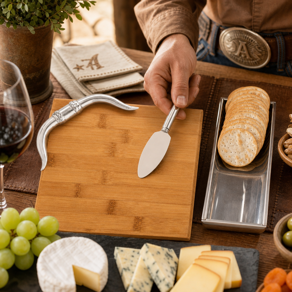 Longhorn Bamboo Cheese Set