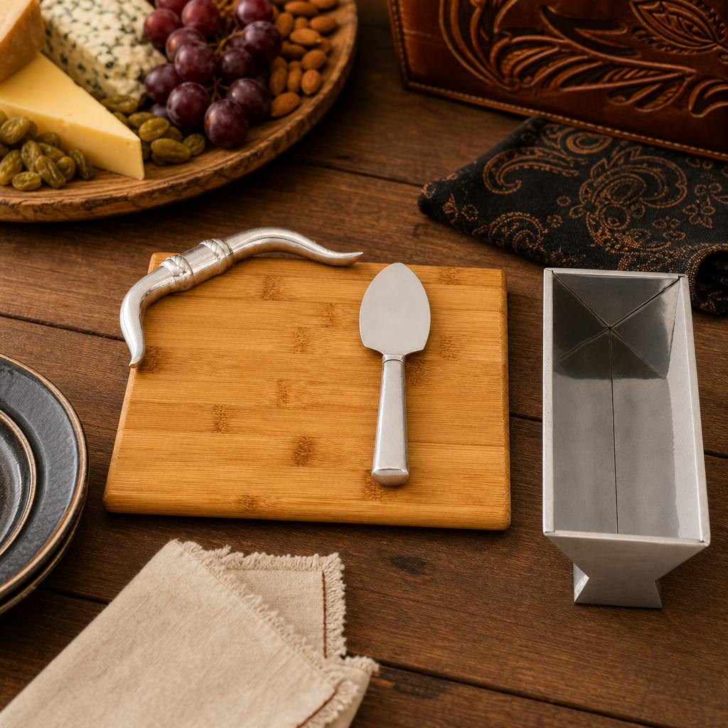 Longhorn Bamboo Cheese Set