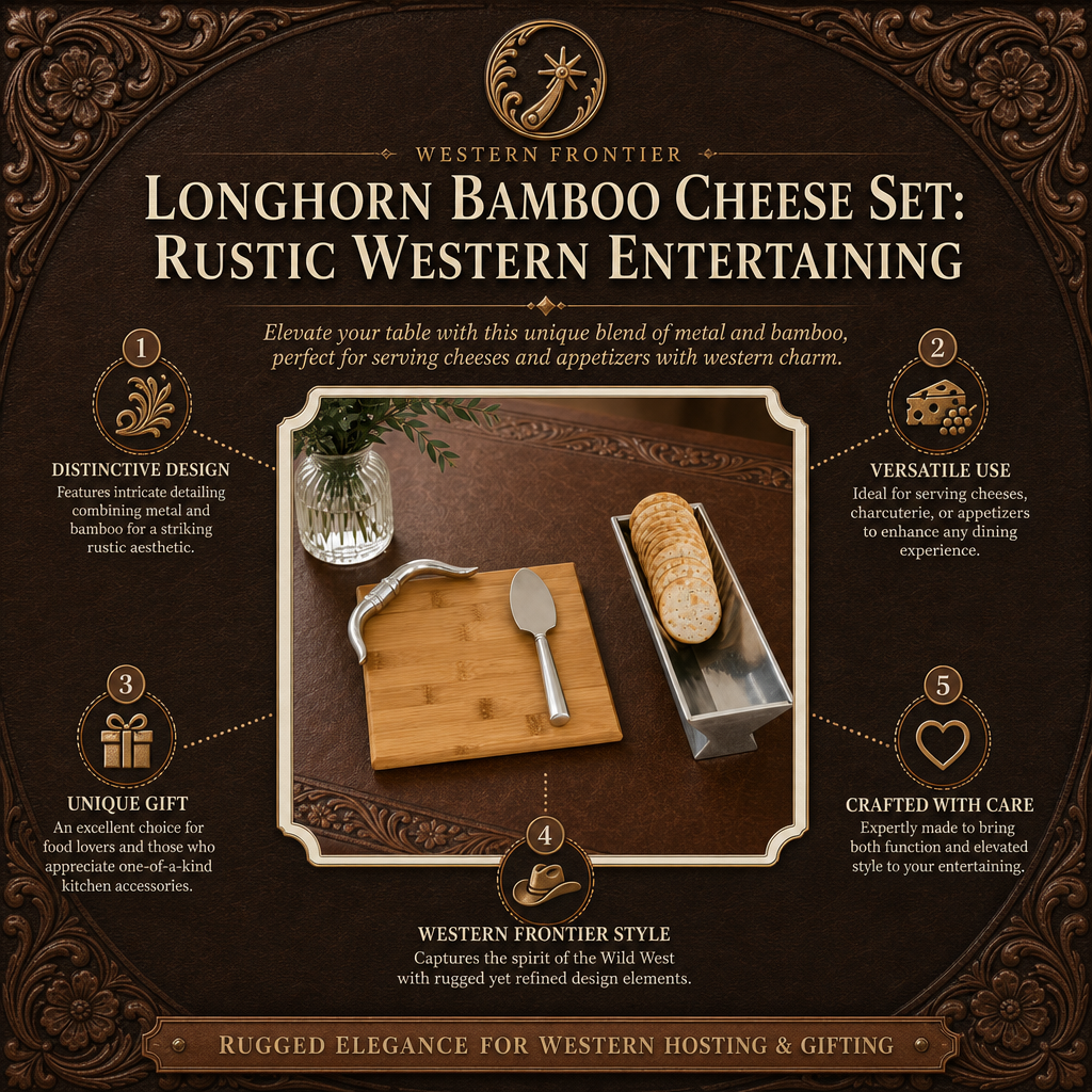 Longhorn Bamboo Cheese Set