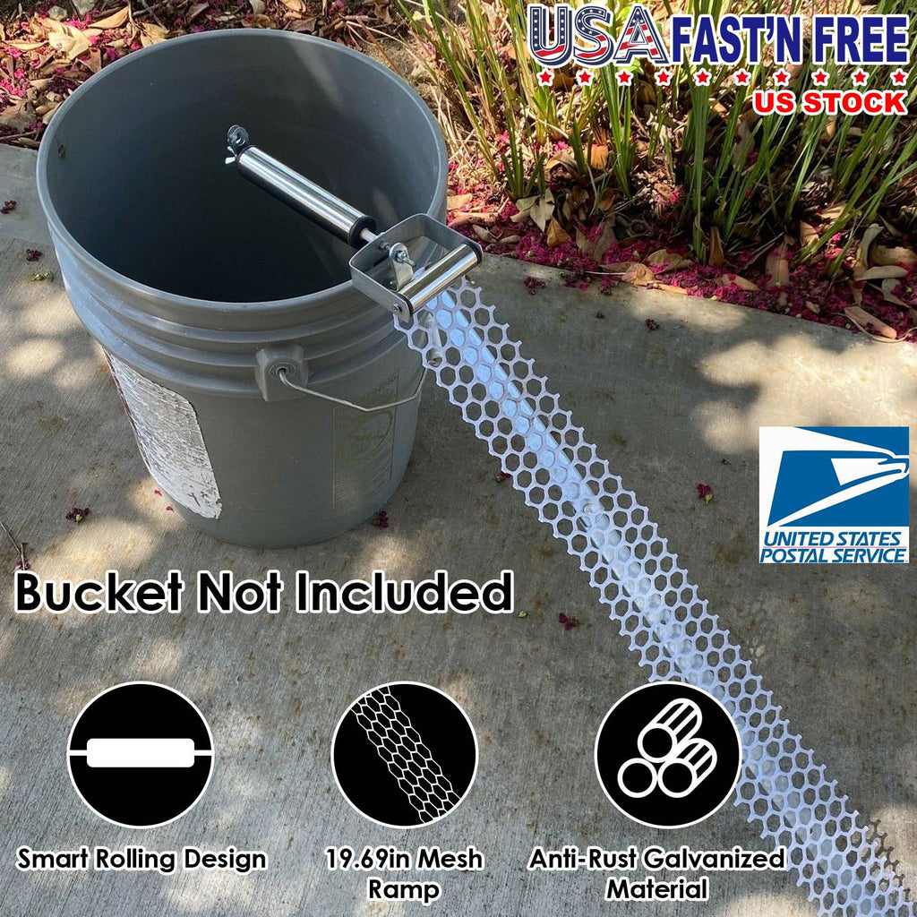 Reusable Mice Rat Mouse Killer Roll Trap Log Rolling Mouse Catcher Rodent Traps Mouse Control w/ 19.69in Mesh Ramp For Mice Rats Rodents Outdoors Indo