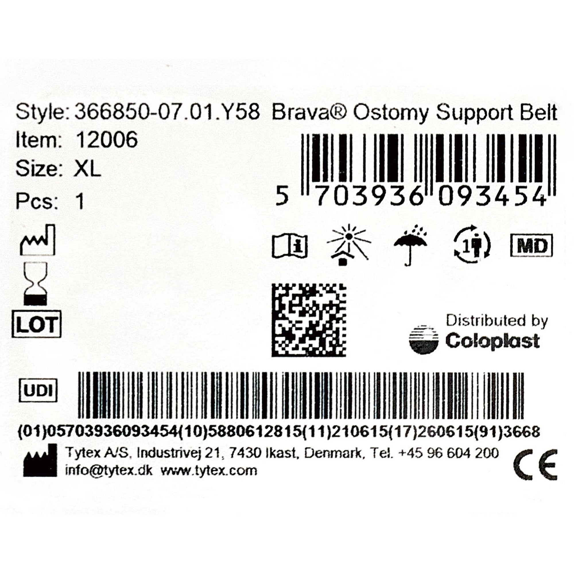 Brava® Support Belt for Ostomy Appliance, fits 37 – 42 inch waists 12006