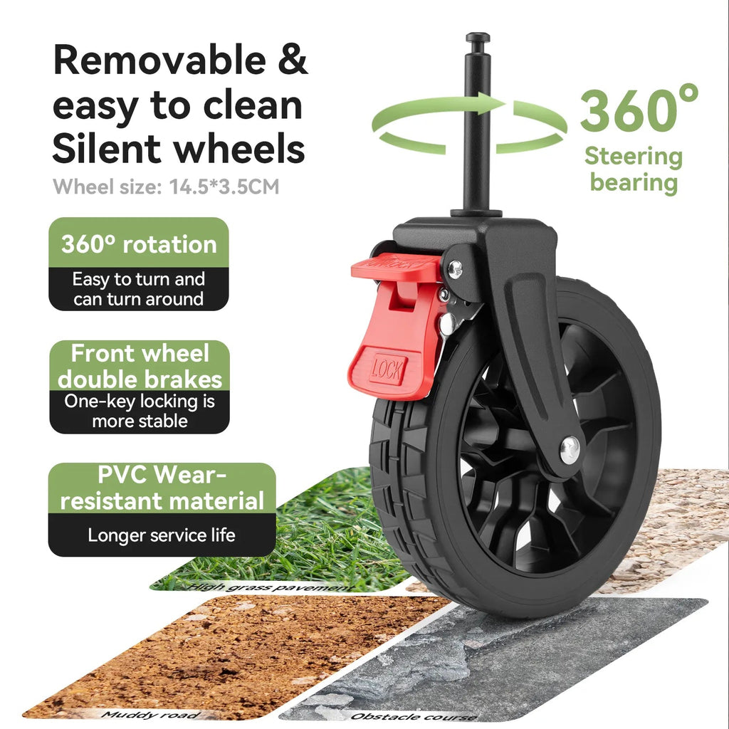 220lbs Foldable Utility Wagon with 360° Swivel Wheels - PhishStones Products