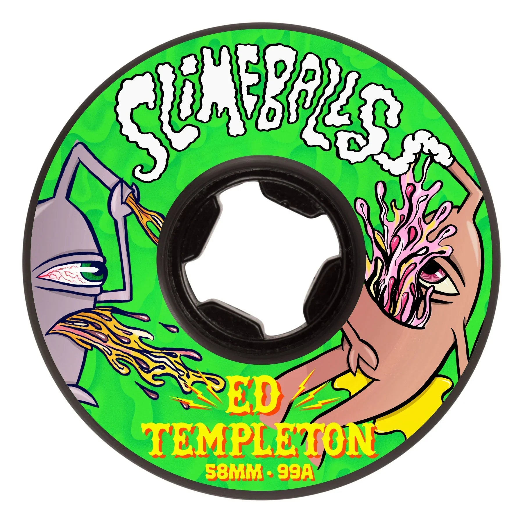 Slime Balls Ed Templeton Vomits Wheels 58mm 99a - Black (Set of 4)