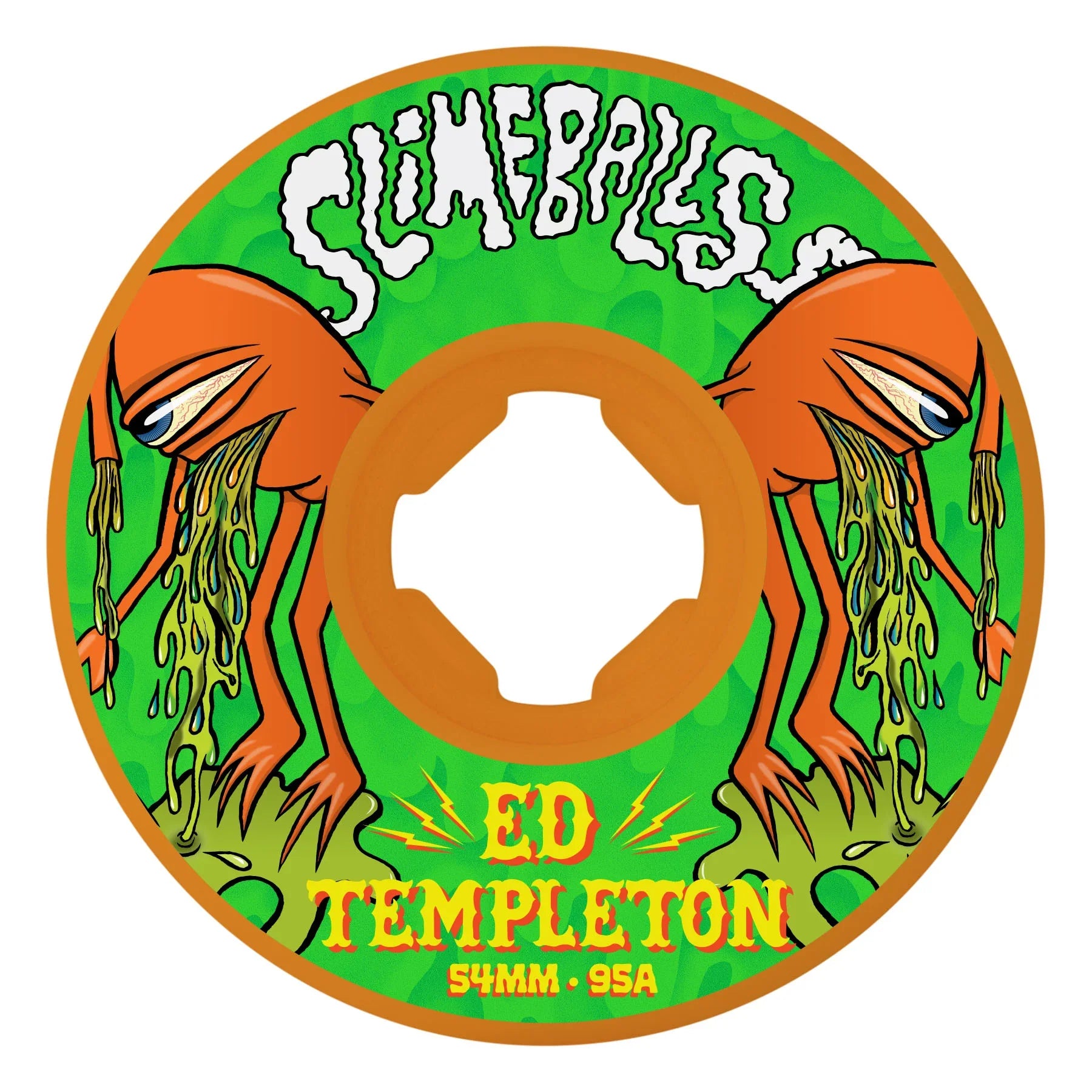 Slime Balls Ed Templeton Hardline Wheels 54mm 95a - Orange (Set of 4)