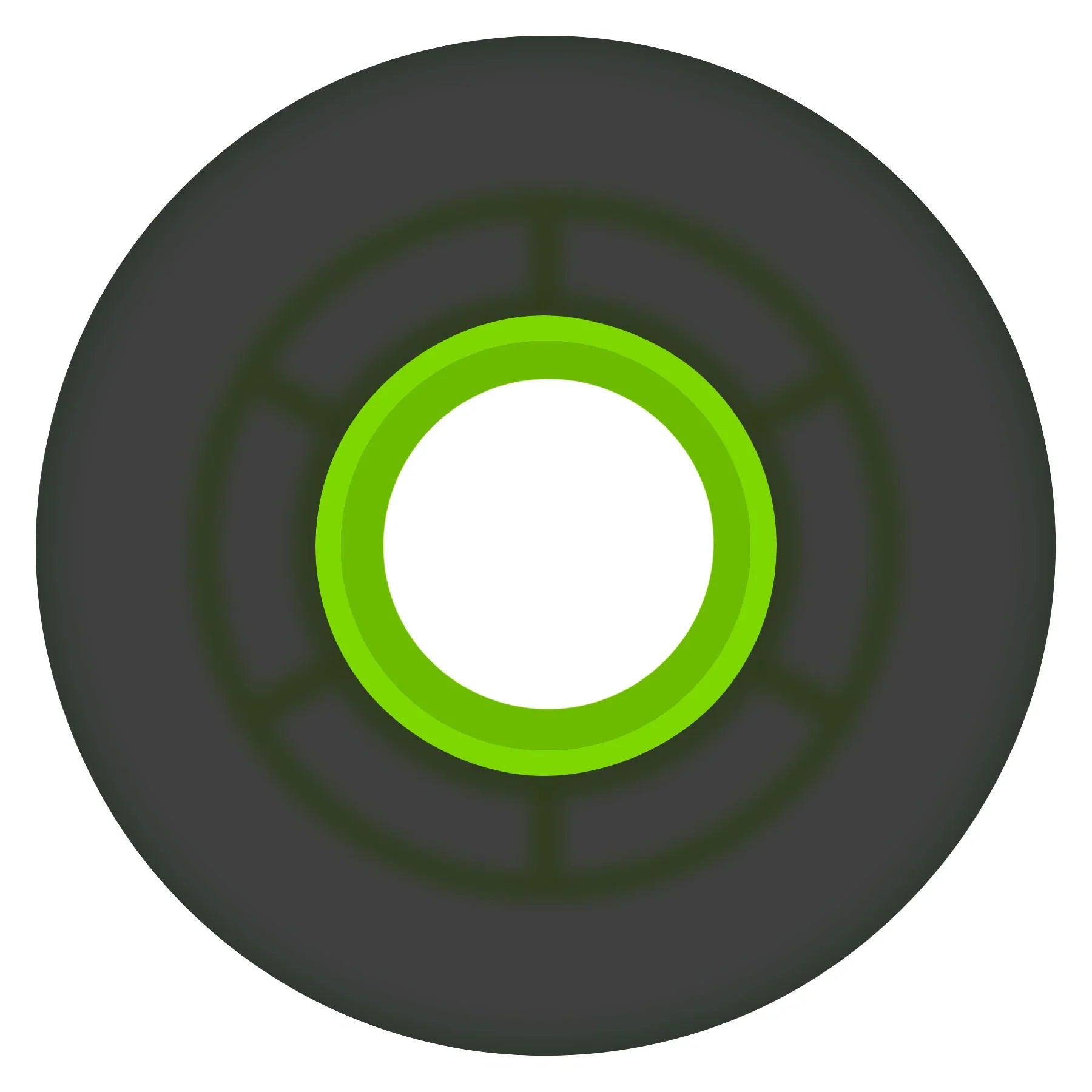 Ricta Clouds Transparent Black/Green 55mm 78a Skateboard Wheels