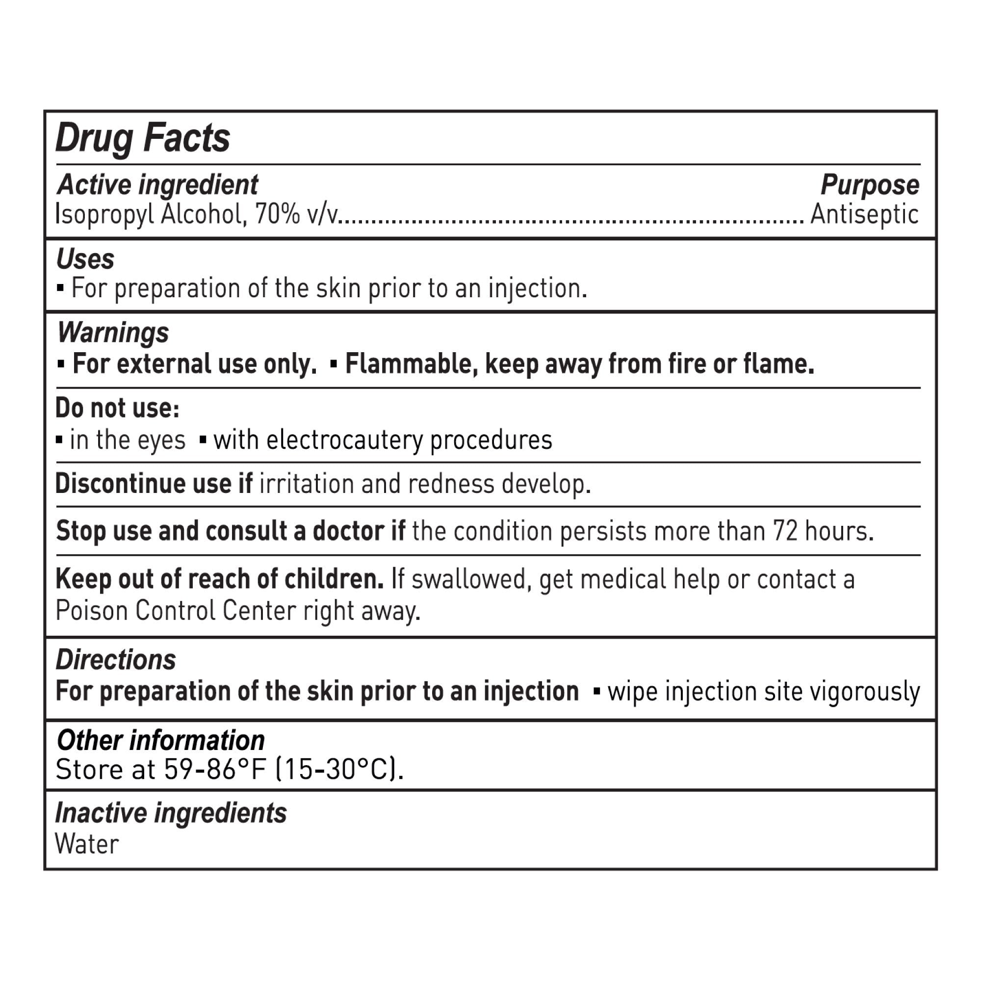 McKesson Impregnated Swabstick, 70% Isopropyl Alcohol 988