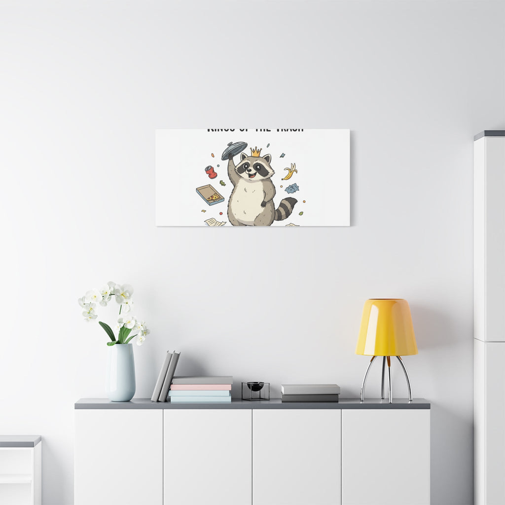 Kings of the Trash Canvas, Raccoon Doodle | Trash Panda, Goofy Critter Art