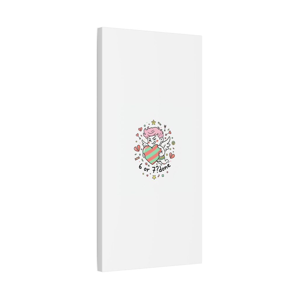 Weird Cupid heart illustration Canvas | Weird Valentine, quirky chaotic love