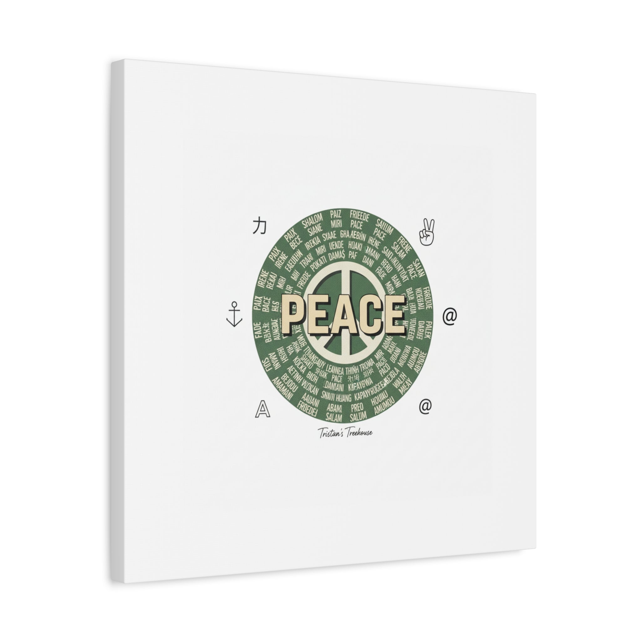 Peace doodle canvas | hand drawn sketch aesthetic, handwritten message