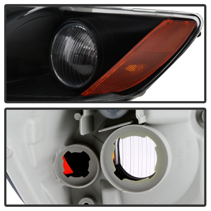 SPYDER xTune 07-09 Toyota Camry Halogen OEM Headlights - Black (HD-JH-TCAM08-AM-BK) 9943225