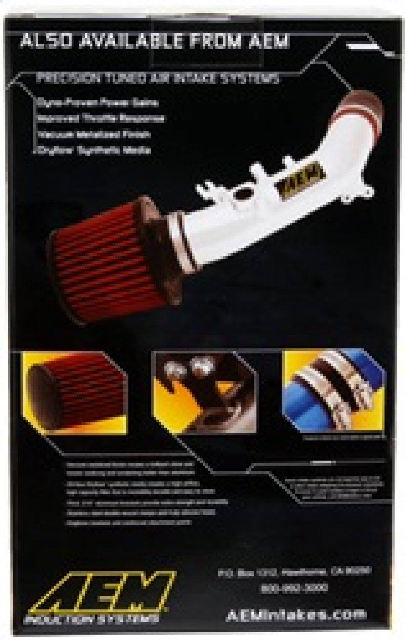 AEM Induction AEM DryFlow Air Filter - Round 2.75in ID x 6.25in OD x 8.25in H fits 2007-2014 Ford/Volvo AE-20993
