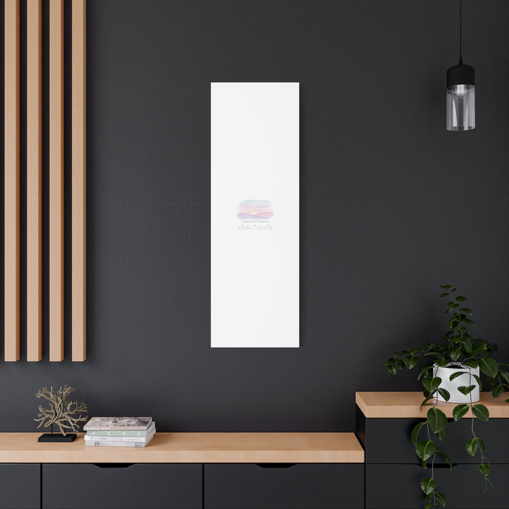 Choose Your Intentions Canvas, soft wellness poster, pastel gradient mindfulness art