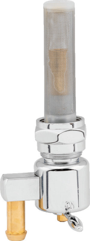 Bikers Choice Chrome Round Petcock 22MM Down Outlet 489637