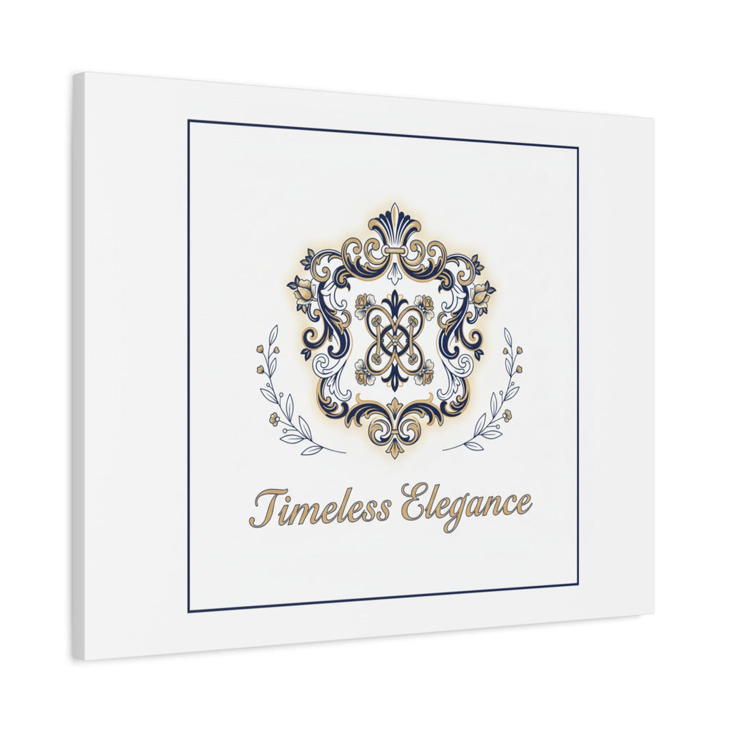 Ornate Brooch Emblem Canvas | Vintage Formalwear Accents, Baroque Print