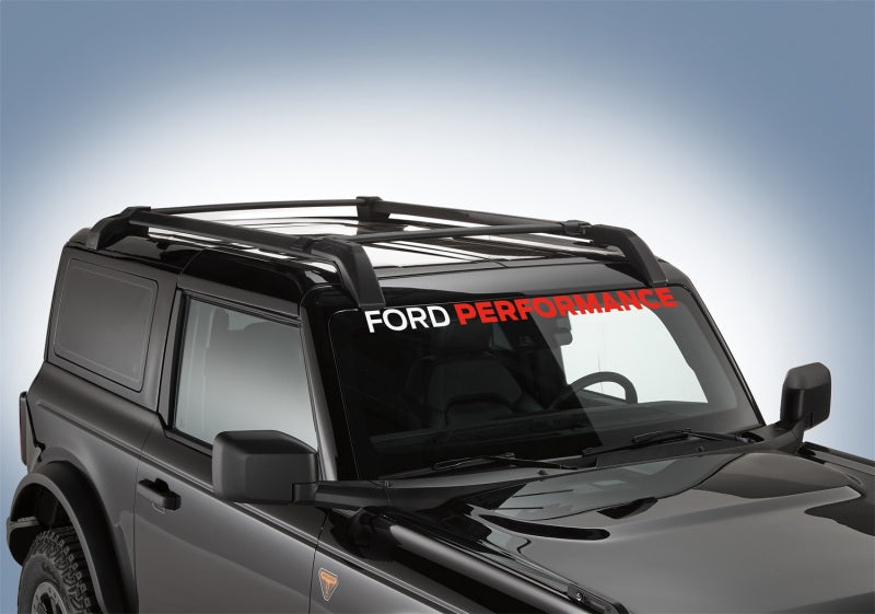 Ford Racing Ford Performance Bronco Windshield Banner - White/Red M-1820-BRR