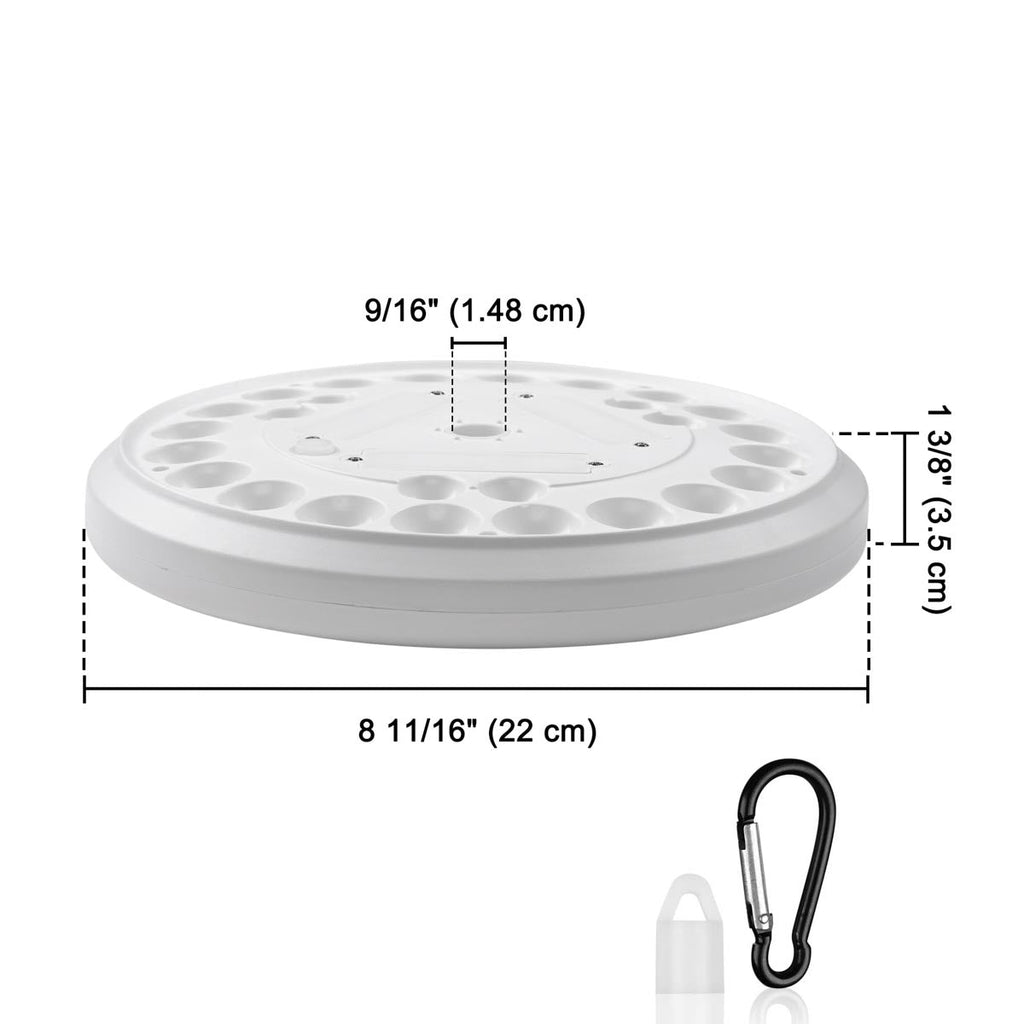 Yescom Solar Powered Flagpole LED Light for Yard Outdoor D9/16"