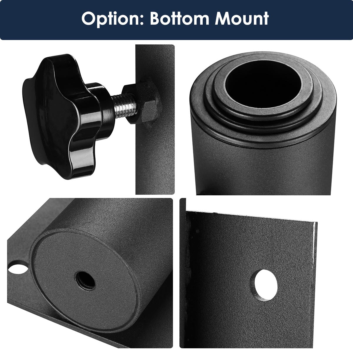 Yescom Vertical Flagpole Dock Mount Holder D1" to 2 3/8"