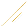 2.2mm 14k Yellow Gold Solid Diamond Cut Round Franco Bracelet - PhishStones Products