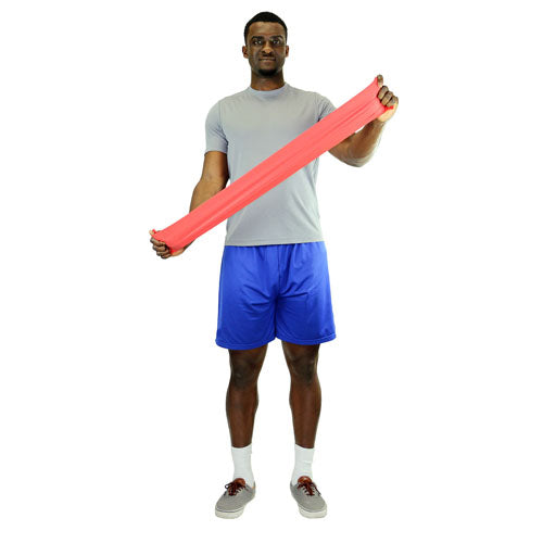 CanDo Red Light Exercise Band - 6 Yard Roll - Light Resistance Physical Therapy Band