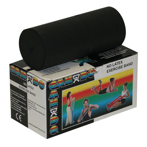 CanDo Non-Latex Resistance Band - Black X-Heavy, 6-Yard - Exercise & Rehab