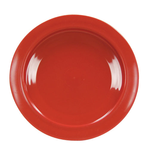 Red Inner-Lip Plate for Alzheimer's, High Contrast Dish for Increased Food Intake