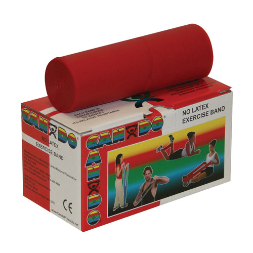 CanDo Non-Latex Exercise Band, Red-Light Resistance, 6-Yard Roll