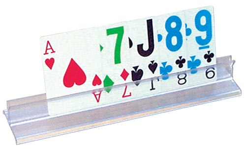 Hands-Free Playing Card Holder - Clear Plastic - Recipe & Memo Stand - 10" Long