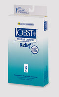 Jobst Relief 20-30 mmHg Thigh-High Compression Stockings - Beige, Small, Silicone Band