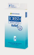 Jobst Relief 20-30 mmHg Thigh-High Compression Stockings, Beige, Large, Closed-Toe