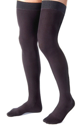 Jobst for Men 20-30 mmHg Thigh High Compression Stockings - Black - Medium
