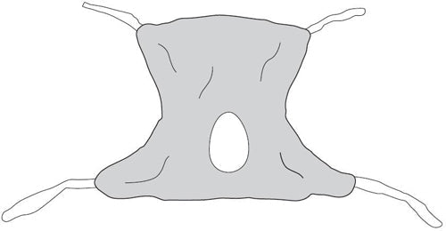 Full Body Mesh Patient Sling, Medium 53" x 42", 450 lb. Capacity