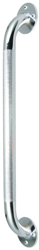 Knurled Chrome Grab Bar 24 Inch - No Slip Grip, 250 lbs Capacity