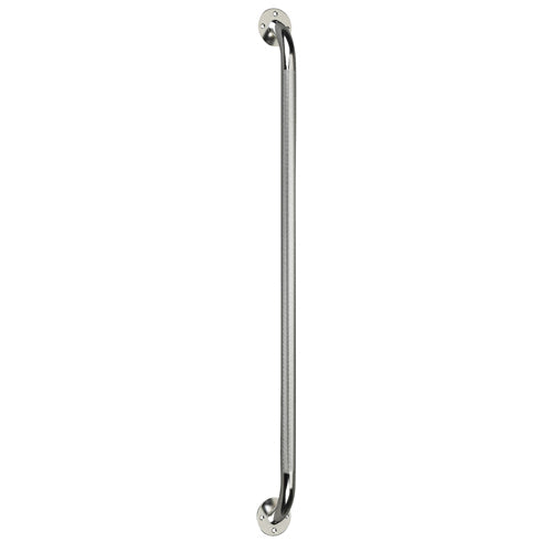 Knurled Chrome Grab Bar 24 Inch - No Slip Grip, 250 lbs Capacity
