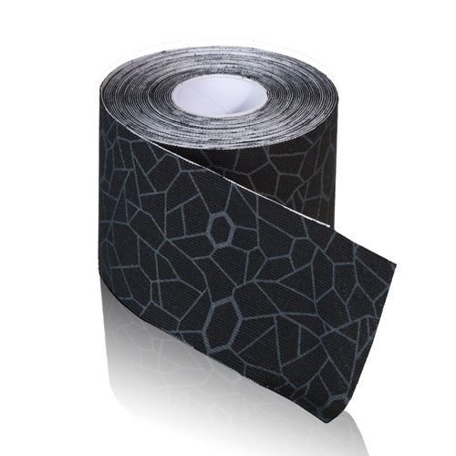 TheraBand Kinesiology Tape - 2" x 16.4' STD Roll - Black/Gray - Athletic & Injury Support