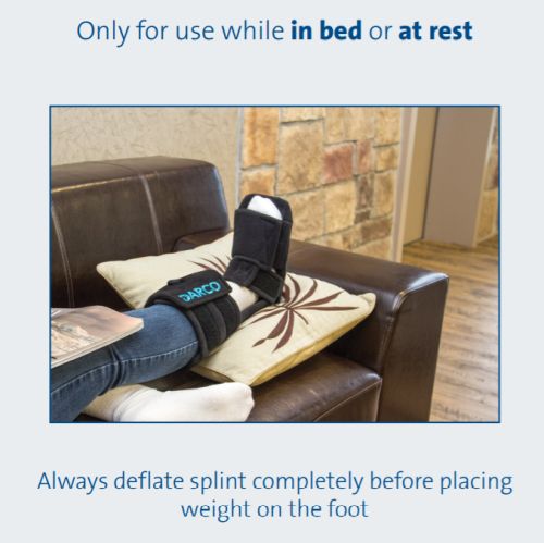 DARCO Plantar Fasciitis Night Splint - Black X-Large - Adjustable Dorsiflexion