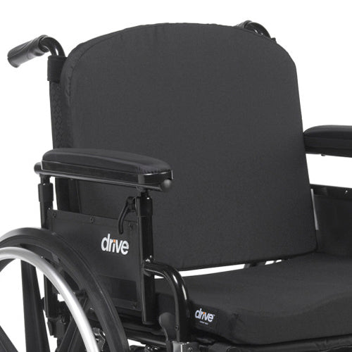 Adjustable Tension Wheelchair Back Cushion - Fits 16-21" Wide Wheelchairs