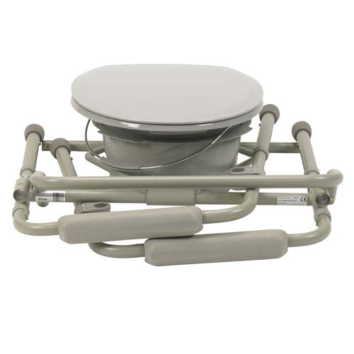 Drive Folding Steel 3-in-1 Bedside Commode, Adjustable Height, 350 lb Capacity