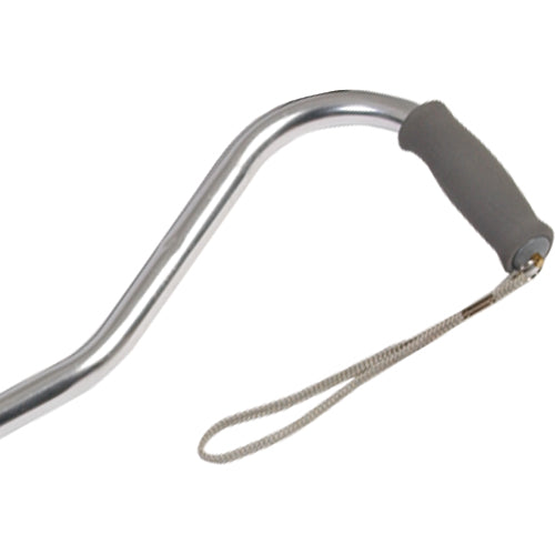 Bariatric Offset Cane - 500 lbs Capacity, Adjustable Height, Silver