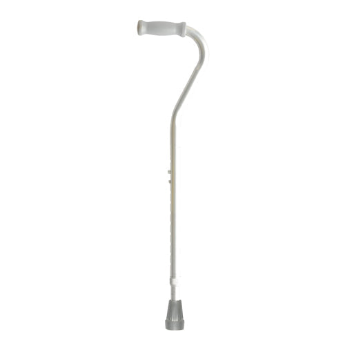 Bariatric Offset Cane - 500 lbs Capacity, Adjustable Height, Silver